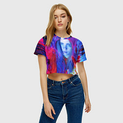 Футболка 3D укороченная женская Billie Paint Colors, цвет: 3D-принт — фото 2