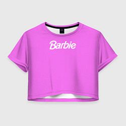 Футболка 3D укороченная женская Barbie, цвет: 3D-принт