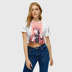 Футболка 3D укороченная женская Vocalist and Guitarist, цвет: 3D-принт — фото 2