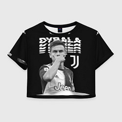 Футболка 3D укороченная женская Paulo Dybala, цвет: 3D-принт