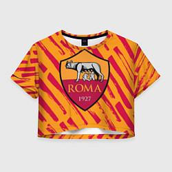 Футболка 3D укороченная женская ROMA, цвет: 3D-принт