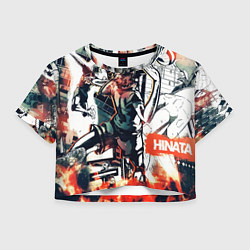 Футболка 3D укороченная женская Haikyu Haikyuu Haikuu, цвет: 3D-принт