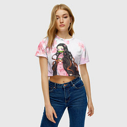 Футболка 3D укороченная женская НЕЗУКА NEZUKO, цвет: 3D-принт — фото 2