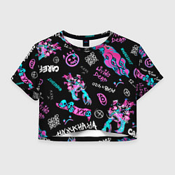 Футболка 3D укороченная женская CS GO, цвет: 3D-принт