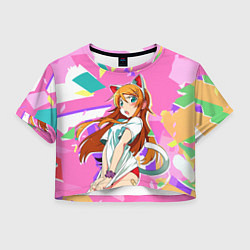 Футболка 3D укороченная женская Kirino Kousaka, цвет: 3D-принт