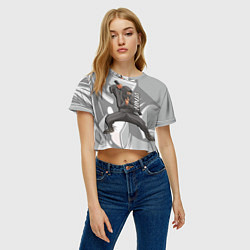 Футболка 3D укороченная женская Ниндзя, цвет: 3D-принт — фото 2