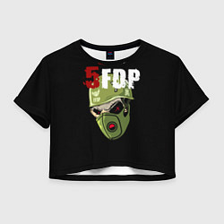 Женский топ FFDP череп в каске и маске