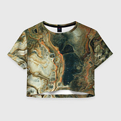 Футболка 3D укороченная женская Тайны подземелья, цвет: 3D-принт