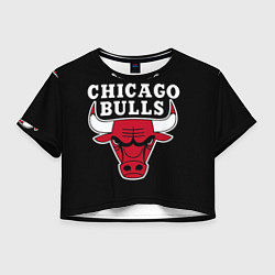 Футболка 3D укороченная женская B C Chicago Bulls, цвет: 3D-принт