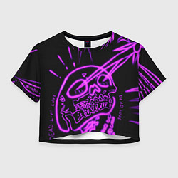 Футболка 3D укороченная женская Люби череп, цвет: 3D-принт