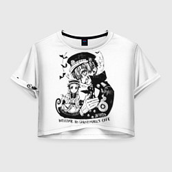 Футболка 3D укороченная женская Туалетный мальчик Ханако Кун и девочка, цвет: 3D-принт