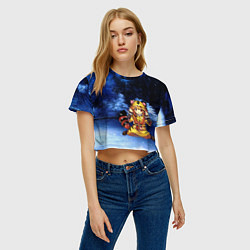 Футболка 3D укороченная женская Год Тигра 2022, цвет: 3D-принт — фото 2