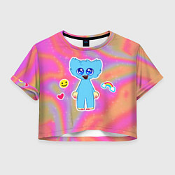 Футболка 3D укороченная женская POPPY PLAYTIME - МАЛЫШ ХАГГИ ВАГГИ, цвет: 3D-принт