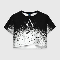 Футболка 3D укороченная женская Assassins creed ассасины, цвет: 3D-принт