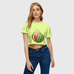 Футболка 3D укороченная женская Моя ягодка, цвет: 3D-принт — фото 2