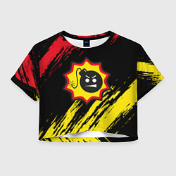 Футболка 3D укороченная женская Serious Sam Big Logo, цвет: 3D-принт