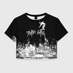 Футболка 3D укороченная женская Ghostemane Mercury Trash Gang Гостмейн Призрак гра, цвет: 3D-принт