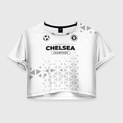 Футболка 3D укороченная женская Chelsea Champions Униформа, цвет: 3D-принт