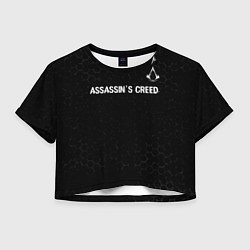 Женский топ Assassins Creed Glitch на темном фоне