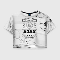 Футболка 3D укороченная женская Ajax Football Club Number 1 Legendary, цвет: 3D-принт