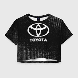 Женский топ Toyota с потертостями на темном фоне