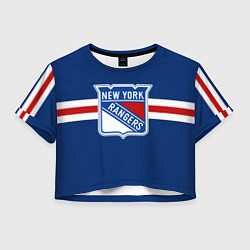 Футболка 3D укороченная женская Нью-Йорк Рейнджерс форма, цвет: 3D-принт