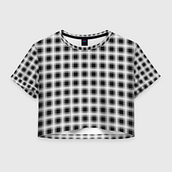 Женский топ Black and white tartan check