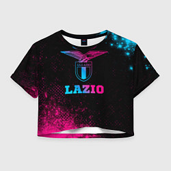 Футболка 3D укороченная женская Lazio - neon gradient, цвет: 3D-принт