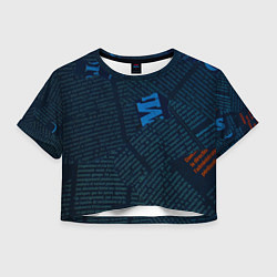 Женский топ Черная газета