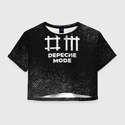 Женский топ Depeche Mode с потертостями на темном фоне