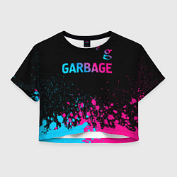 Женский топ Garbage - neon gradient: символ сверху