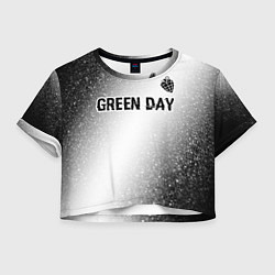 Женский топ Green Day glitch на светлом фоне: символ сверху