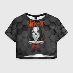 Футболка 3D укороченная женская Slipknot seven art, цвет: 3D-принт