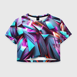 Женский топ Осколки голубовато-металлические