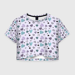 Женский топ Розовый паттерн с сердечками