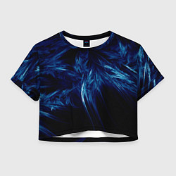 Футболка 3D укороченная женская Пламенная фигура, цвет: 3D-принт