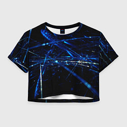 Футболка 3D укороченная женская Стеклянная паутина - Midjourney, цвет: 3D-принт