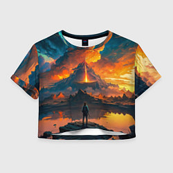 Женский топ Вулкан на закате