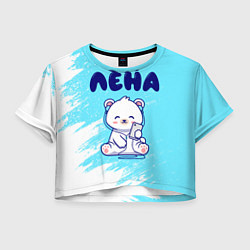 Женский топ Лена белый мишка