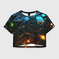 Женский топ Объемные разломленные плитки