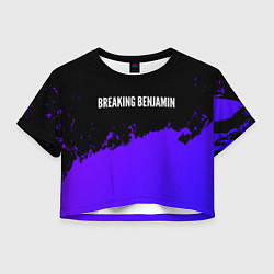 Женский топ Breaking Benjamin purple grunge