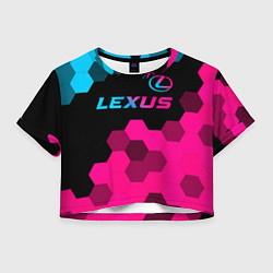 Женский топ Lexus - neon gradient: символ сверху