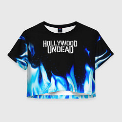 Женский топ Hollywood Undead blue fire