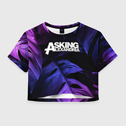 Женский топ Asking Alexandria neon monstera