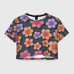 Женский топ Разноцветные ромашки