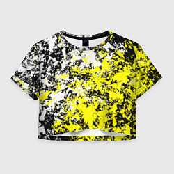 Женский топ Белая и жёлтая краска