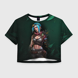 Женский топ Jinx art green Arcane League of Legends