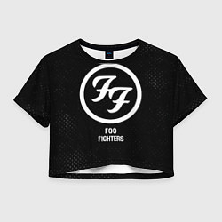 Женский топ Foo Fighters glitch на темном фоне