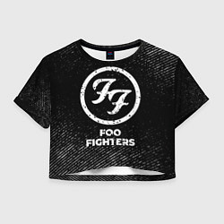 Женский топ Foo Fighters с потертостями на темном фоне