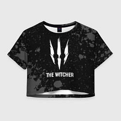 Женский топ The Witcher glitch на темном фоне
